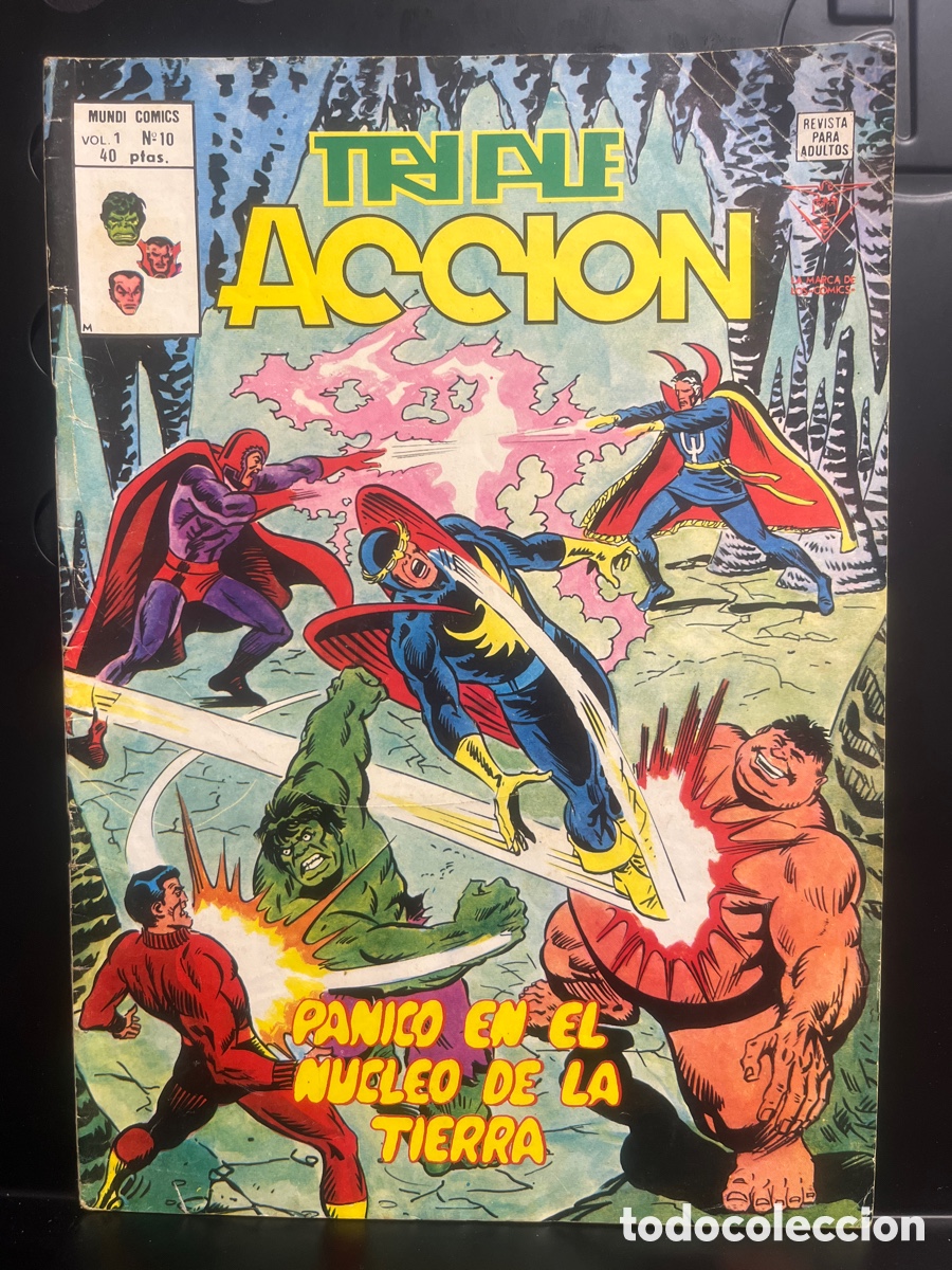 C&oacute;mics: TRIPLE ACCI&Oacute;N VOL.1 N.10 P&Aacute;NICO EN EL NUCLEO DE LA TIERRA MUNDI-C&Oacute;MICS ( 1979/1981 )