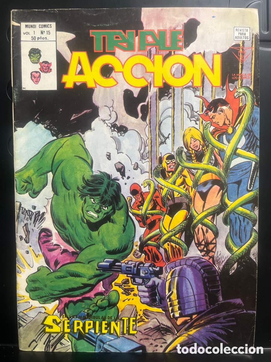 C&oacute;mics: TRIPLE ACCI&Oacute;N VOL.1 N.15 EN LAS MAND&Iacute;BULAS DE LA SERPIENTE MUNDI-C&Oacute;MICS ( 1979/1981 )