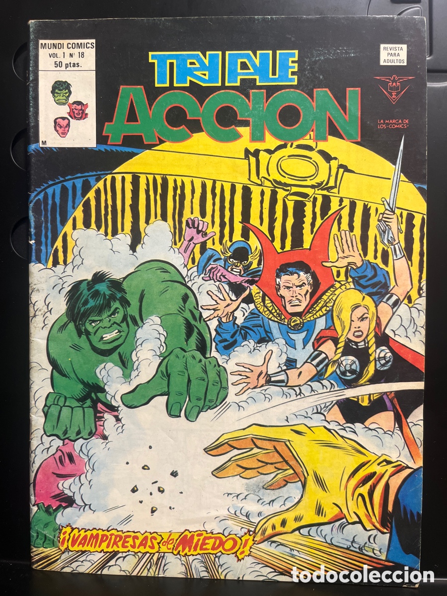 Comics: TRIPLE ACCI&Oacute;N VOL.1 N.18 VAMPIRESAS DE MIEDO MUNDI-C&Oacute;MICS ( 1979/1981 )