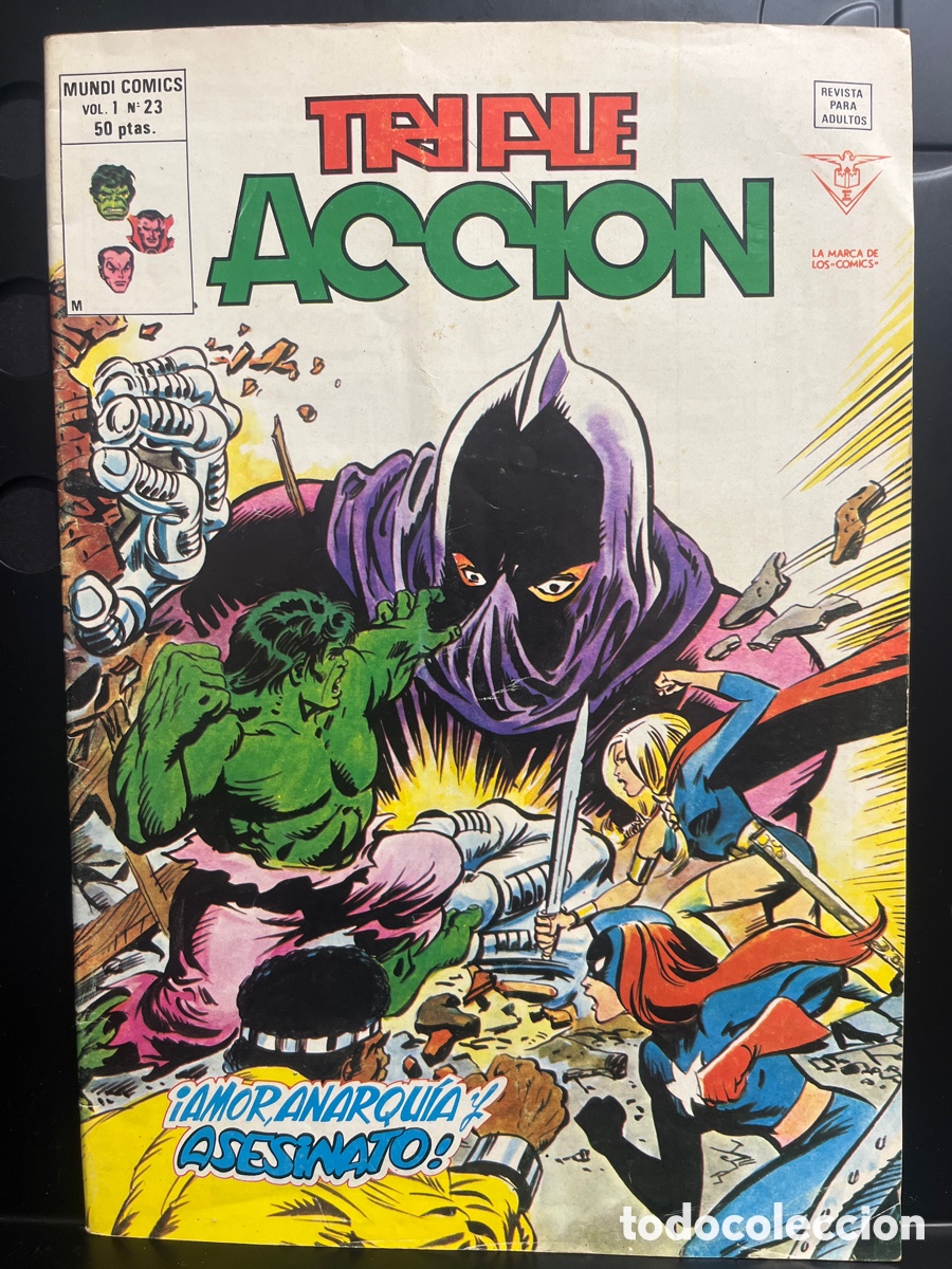 Comics: TRIPLE ACCI&Oacute;N VOL.1 N.23 AMOR ANARQU&Iacute;A Y ASESINATO MUNDI-C&Oacute;MICS ( 1979/1981 )