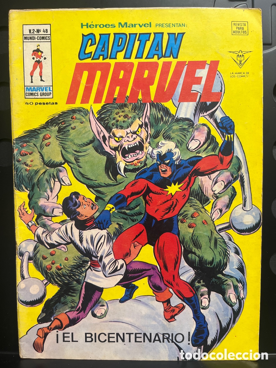 Comics: H&Eacute;ROES MARVEL PRESENTAN VOL.2 N.48 CAPIT&Aacute;N MARVEL : EL BICENTERARIO MUNDIC&Oacute;MICS (1975/1980)