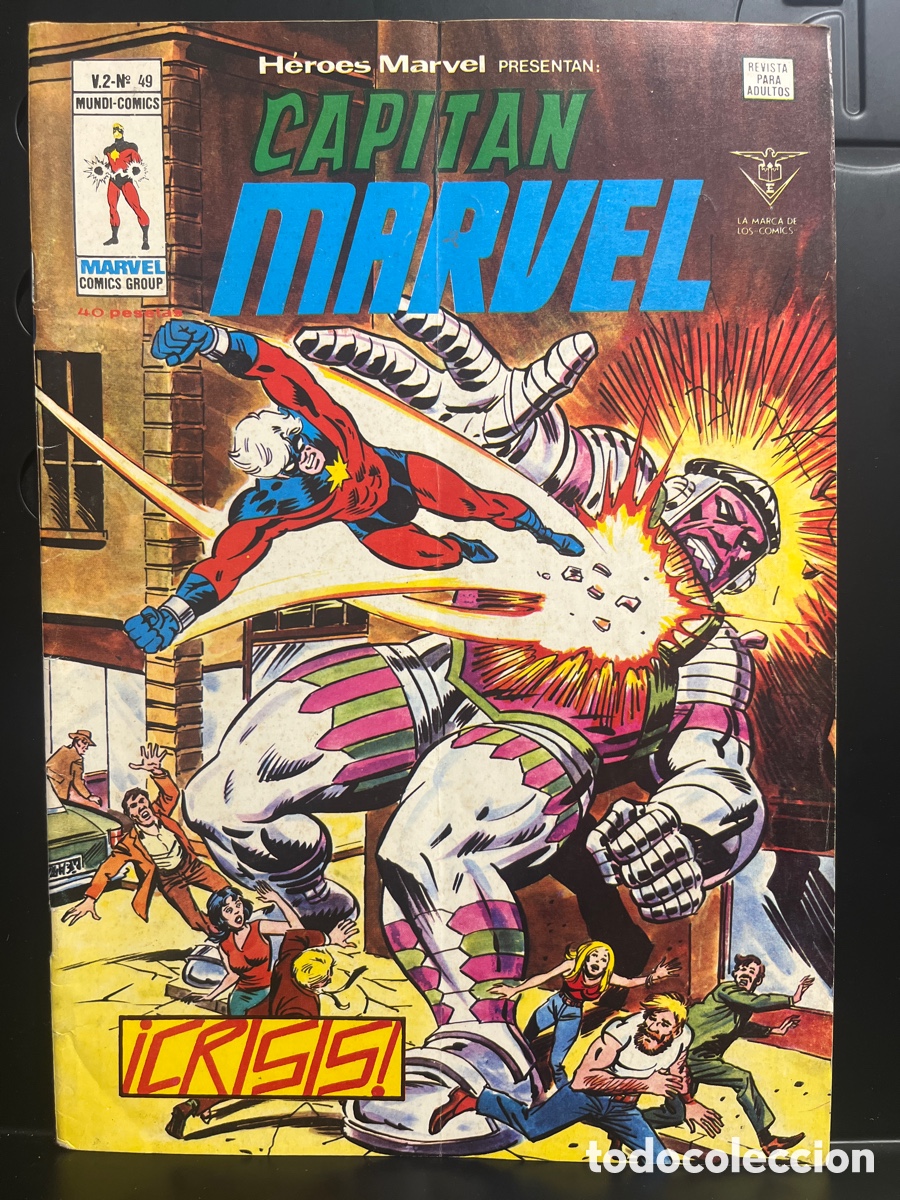 C&oacute;mics: H&Eacute;ROES MARVEL PRESENTAN VOL.2 N.49 CAPIT&Aacute;N MARVEL : CRISIS MUNDI-C&Oacute;MICS (1975/1980)