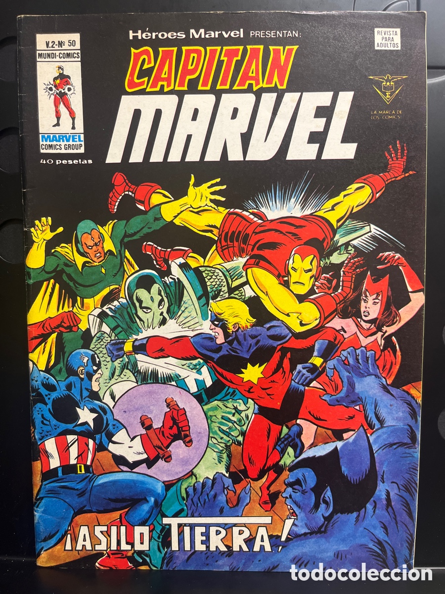 Comics: H&Eacute;ROES MARVEL PRESENTAN VOL.2 N.50 CAPIT&Aacute;N MARVEL : ASILO TIERRA MUNDI-C&Oacute;MICS (1975/1980)