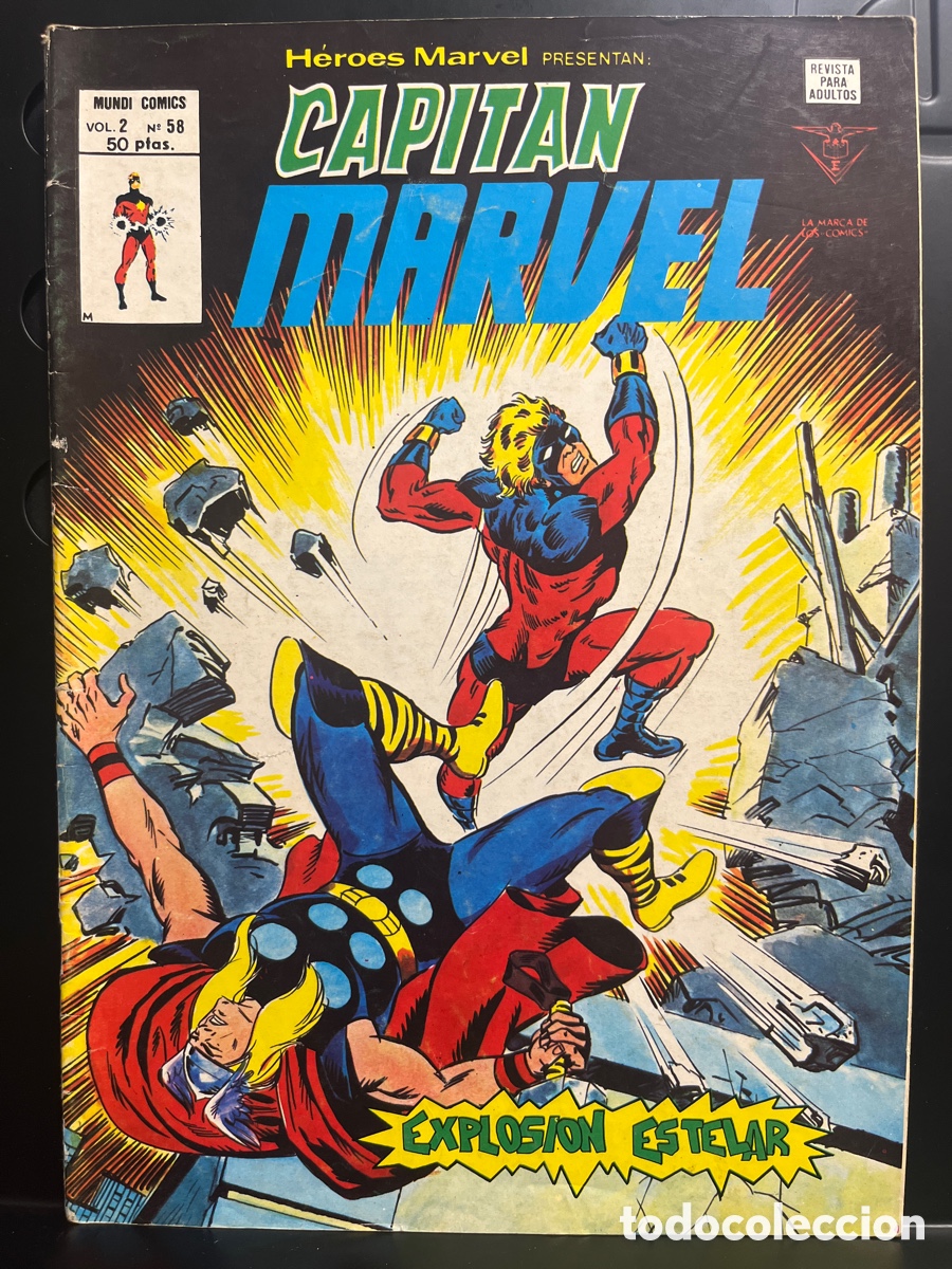 C&oacute;mics: H&Eacute;ROES MARVEL PRESENTAN VOL.2 N.58 CAPIT&Aacute;N MARVEL : EXPLOSI&Oacute;N ESTELAR MUNDI-C&Oacute;MICS (1975/1980)