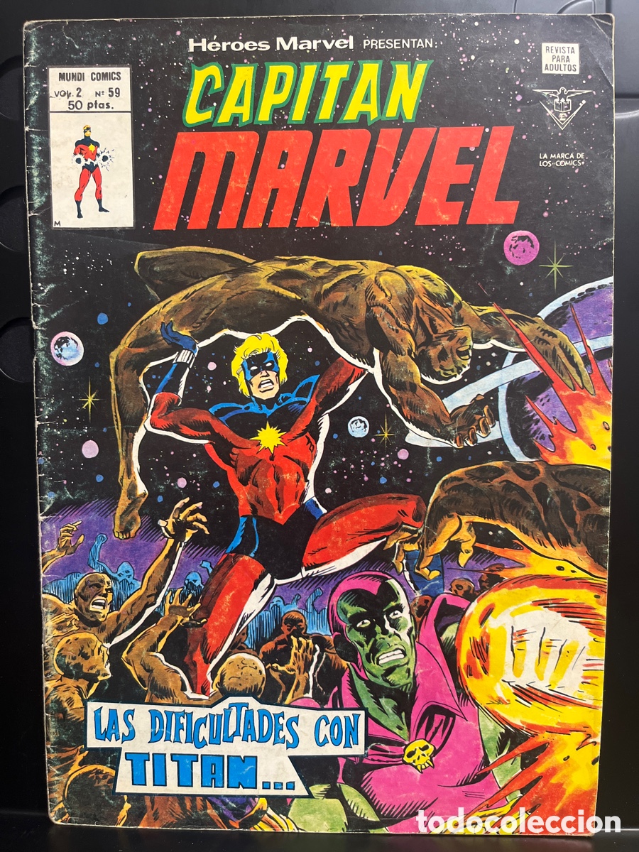 Fumetti: H&Eacute;ROES MARVEL PRESENTAN VOL.2 N.49 CAPIT&Aacute;N MARVEL : LAS DIFICULTADES CON TIT&Aacute;N MUNDIC&Oacute;MICS (1975/80)