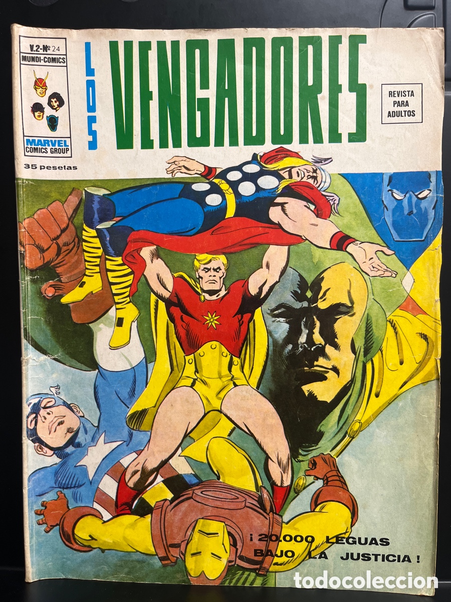 Comics: LOS VENGADORES VOL.2 N.24 20000 LEGUAS BAJO LA JUSTICIA MUNDI-COMICS ( 1974/1980 )