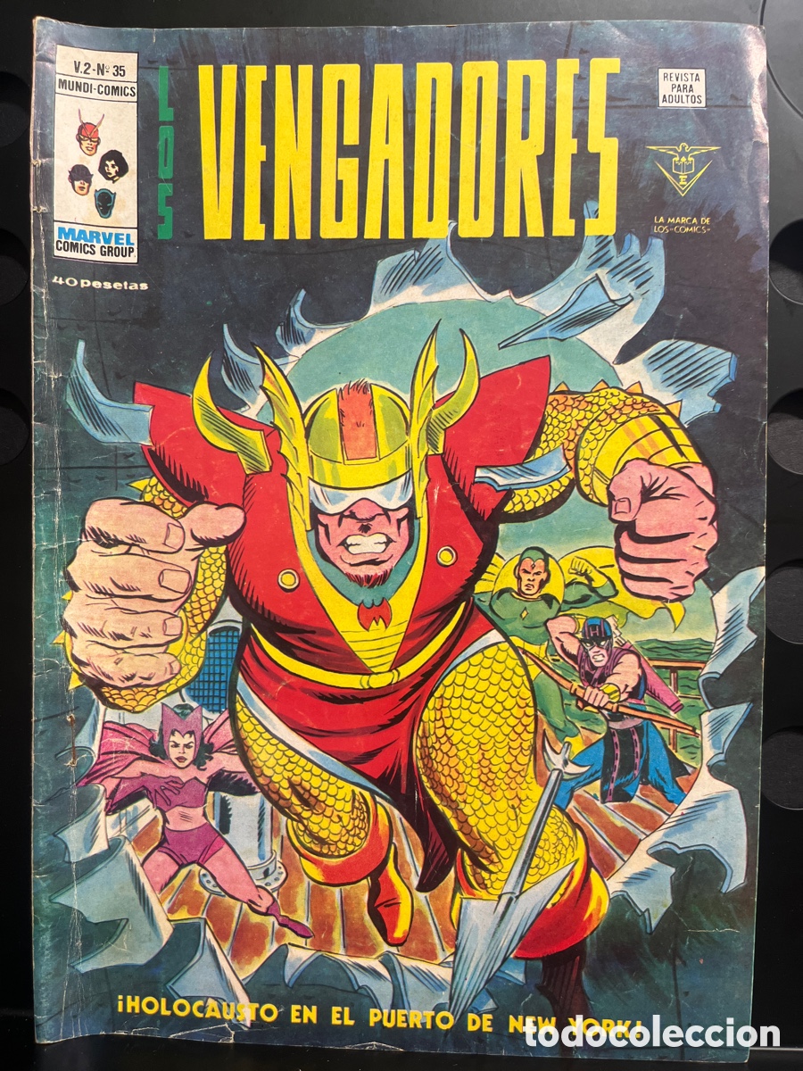 Comics: LOS VENGADORES VOL.2 N.35 HOLOCAUSTO EN EL PUERTO DE NEW YORK MUNDI-COMICS ( 1974/1980 )
