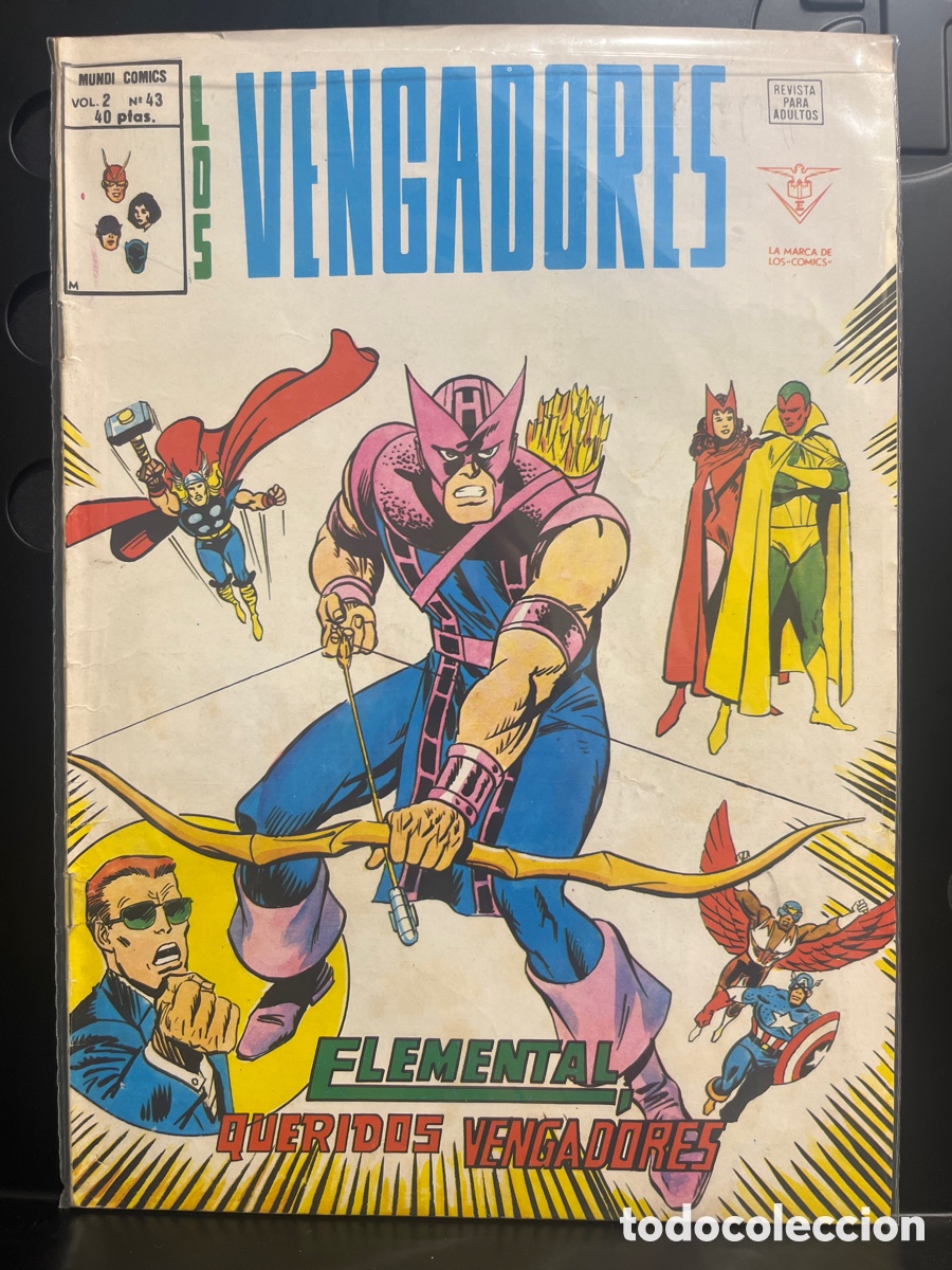 Comics: LOS VENGADORES VOL.2 N.43 ELEMENTAL QUERIDOS VENGADORES MUNDI-COMICS ( 1974/1980 )