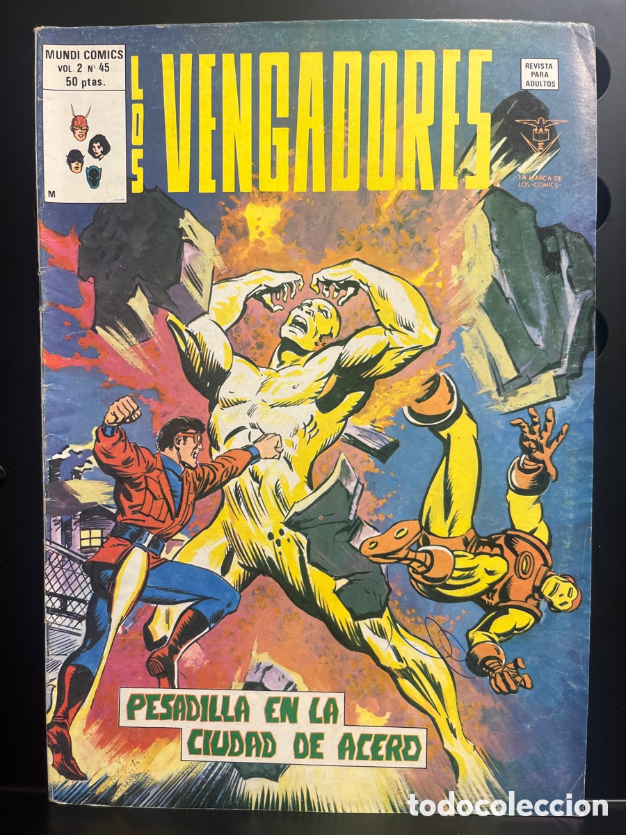 Comics: LOS VENGADORES VOL.2 N.45 PESADILLA EN LA CIUDAD DE ACERO MUNDI-COMICS ( 1974/1980 )
