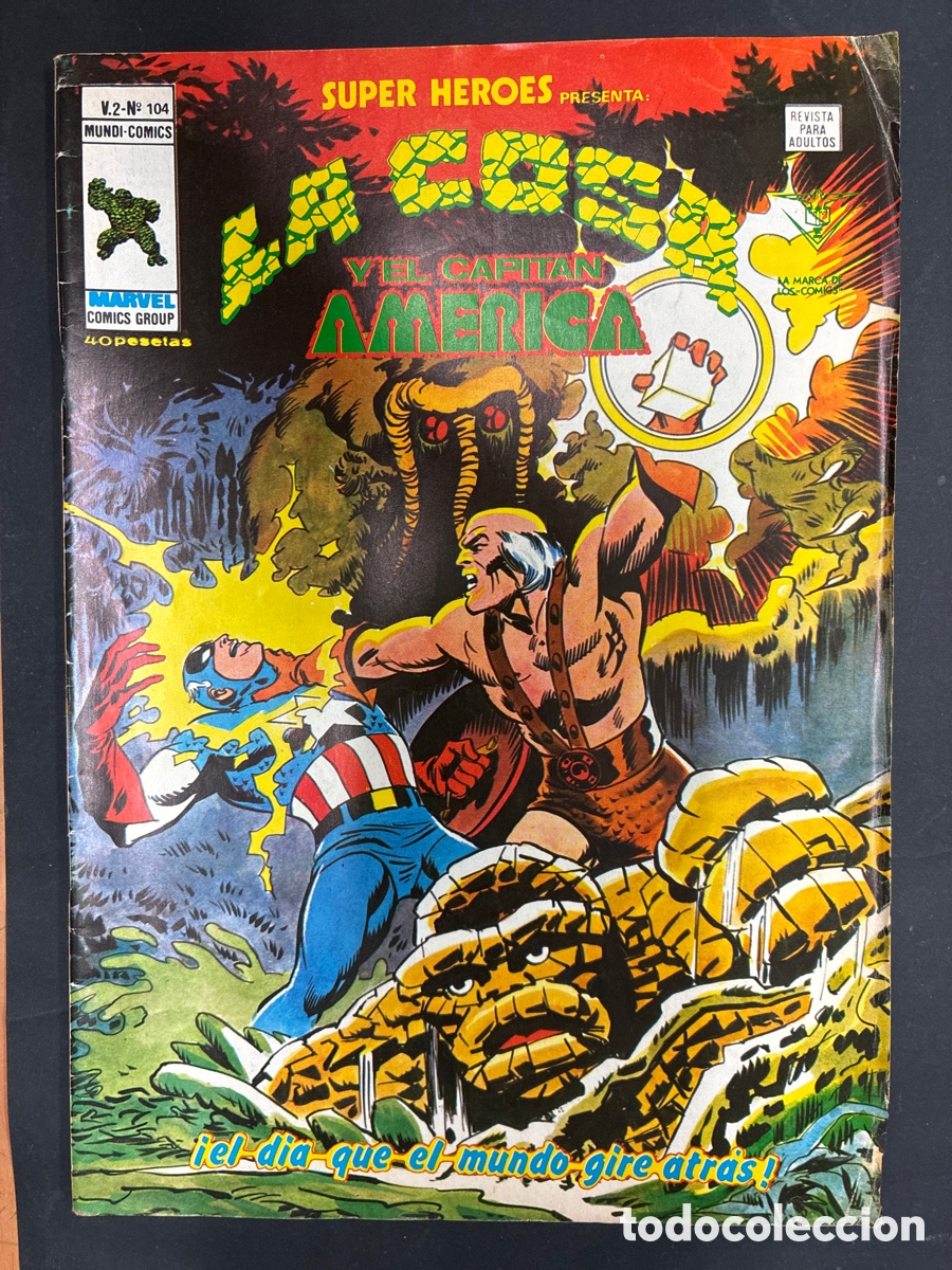 C&oacute;mics: COMIC SUPER HEROES V2 N&ordm; 104 PRESENTA LA COSA Y EL CAPITAN AMERICA EDITORIAL VERTICE