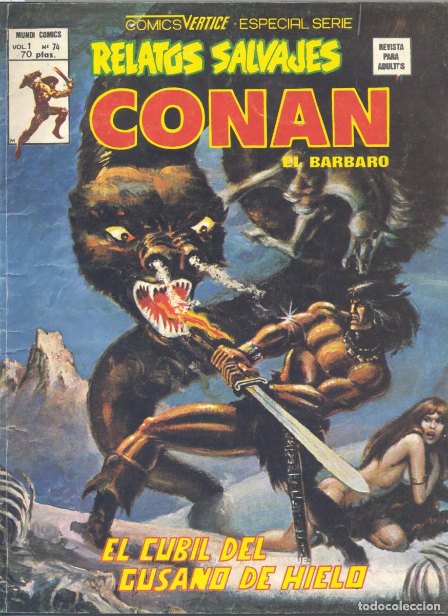 Comics: CONAN 74. V.1. EDITORIAL V&Eacute;RTICE, 1978. HISTORIETAS DE SOLOMON KANE Y KULL. (CAJA 2)