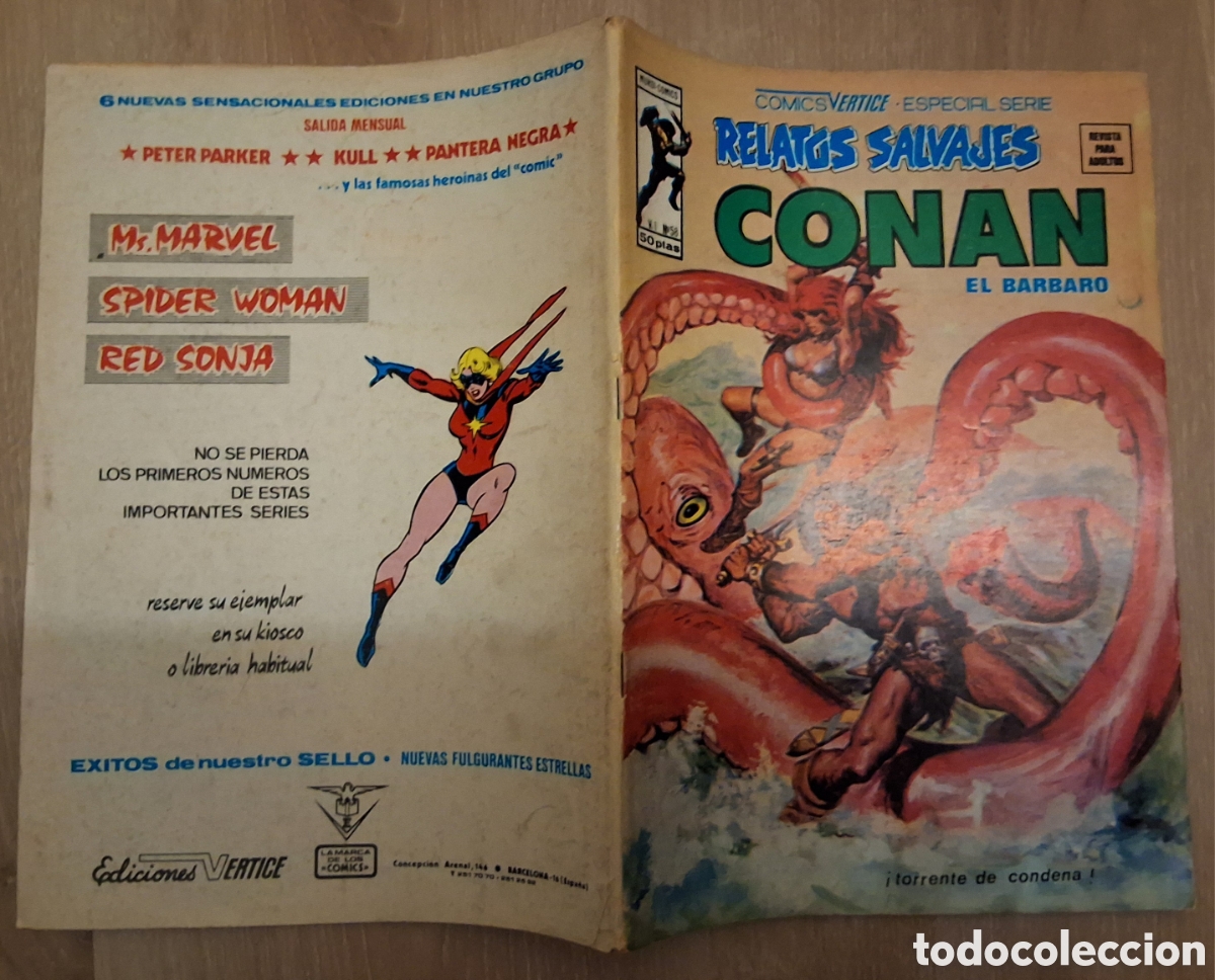 Comics: Conan el barbaro relatos salvajes comic volumen 1 n&uacute;mero 58 edita vertice