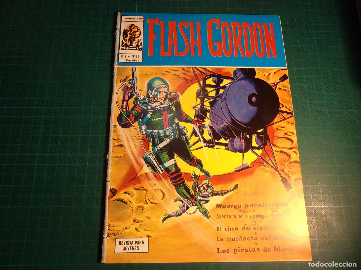 Comics: Flash Gordon Vol 1. N&ordm; 29. Vertice. Procede de encuadernacion. Lomo deteriorado. (Ref. 13-B)