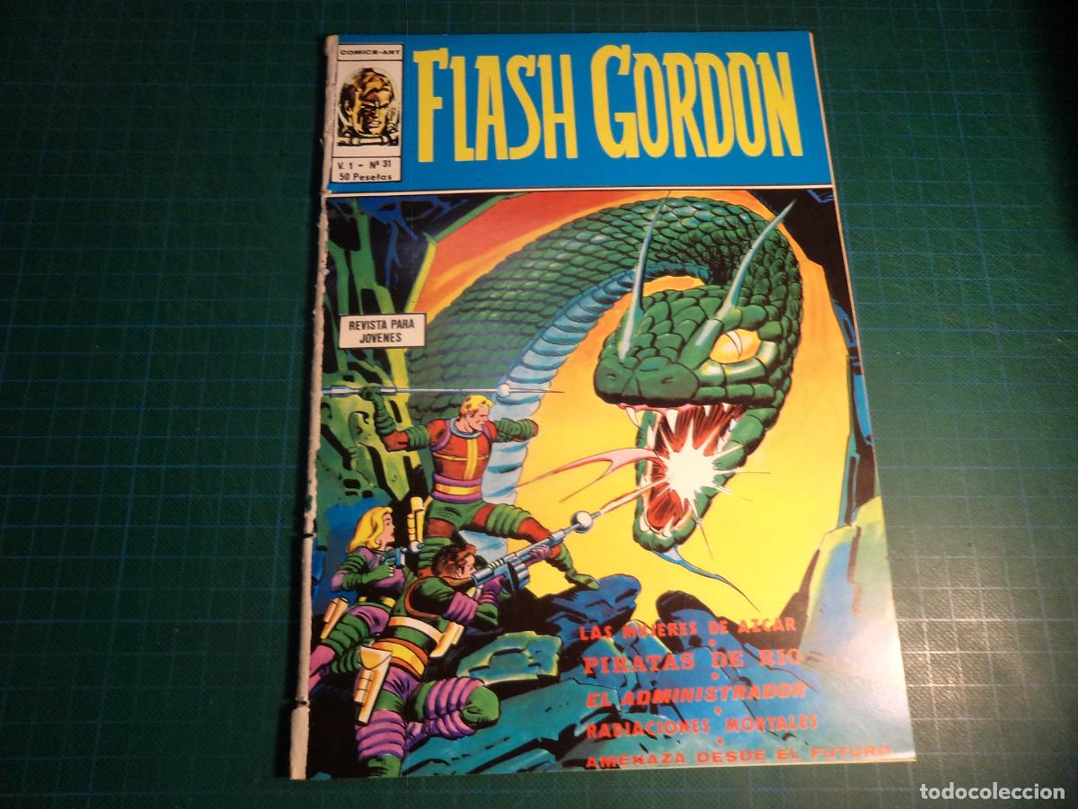 Comics: Flash Gordon Vol 1. N&ordm; 31. Vertice. Procede de encuadernacion. Lomo deteriorado. (Ref. 13-B)