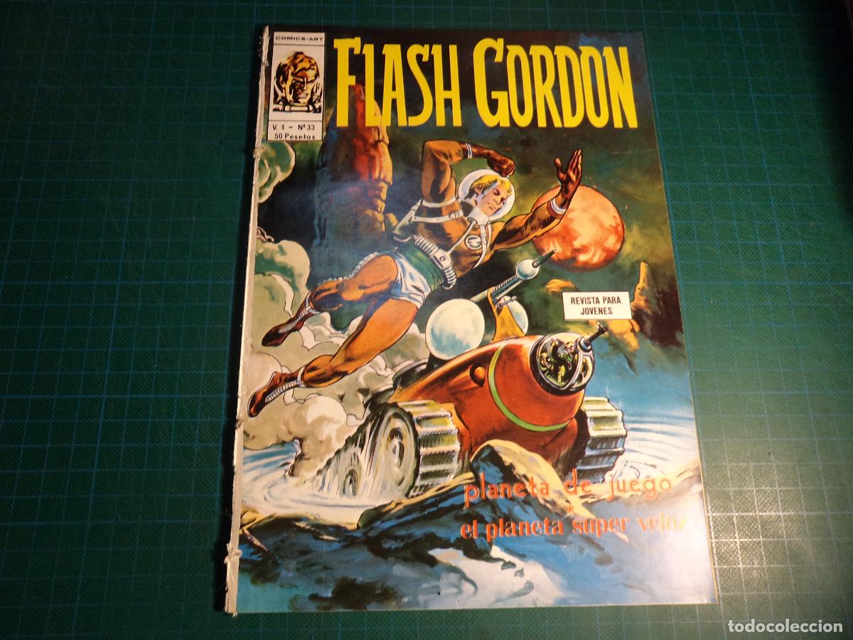 C&oacute;mics: Flash Gordon Vol 1. N&ordm; 33. Vertice. Procede de encuadernacion. Lomo deteriorado. (Ref. 13-B) - Foto 1