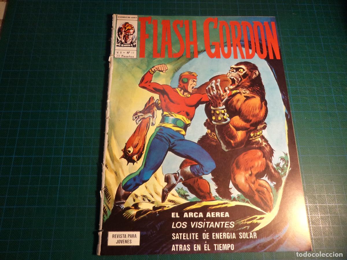 Comics: Flash Gordon Vol 1. N&ordm; 19. Vertice. Procede de encuadernacion. Lomo deteriorado. (Ref. 13-B)