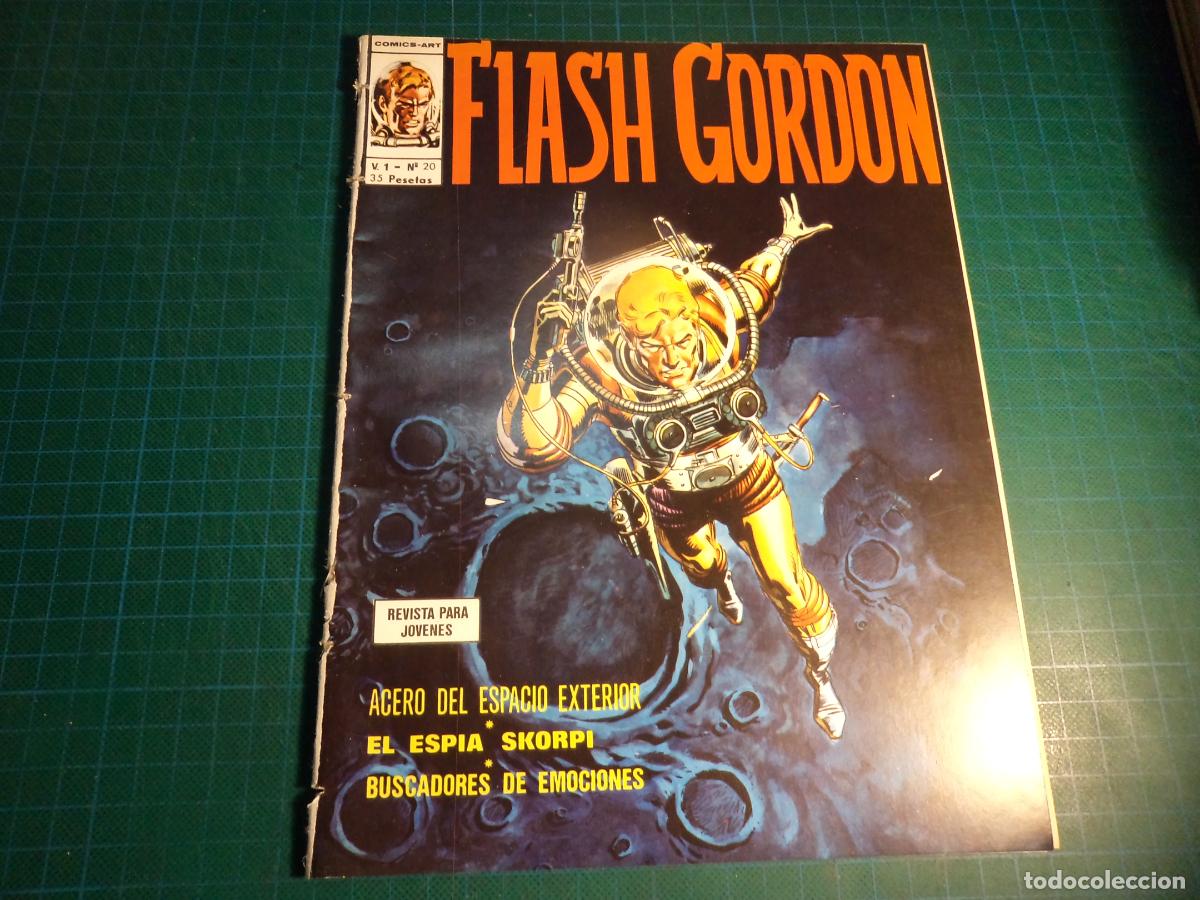 Comics: Flash Gordon Vol 1. N&ordm; 20. Vertice. Procede de encuadernacion. Lomo deteriorado. (Ref. 13-B)