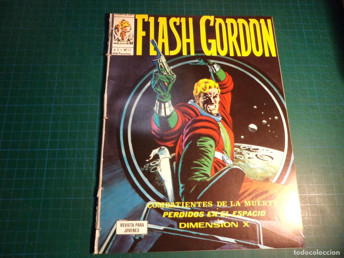 Comics: Flash Gordon Vol 1. N&ordm; 22. Vertice. Procede de encuadernacion. Lomo deteriorado. (Ref. 13-B)