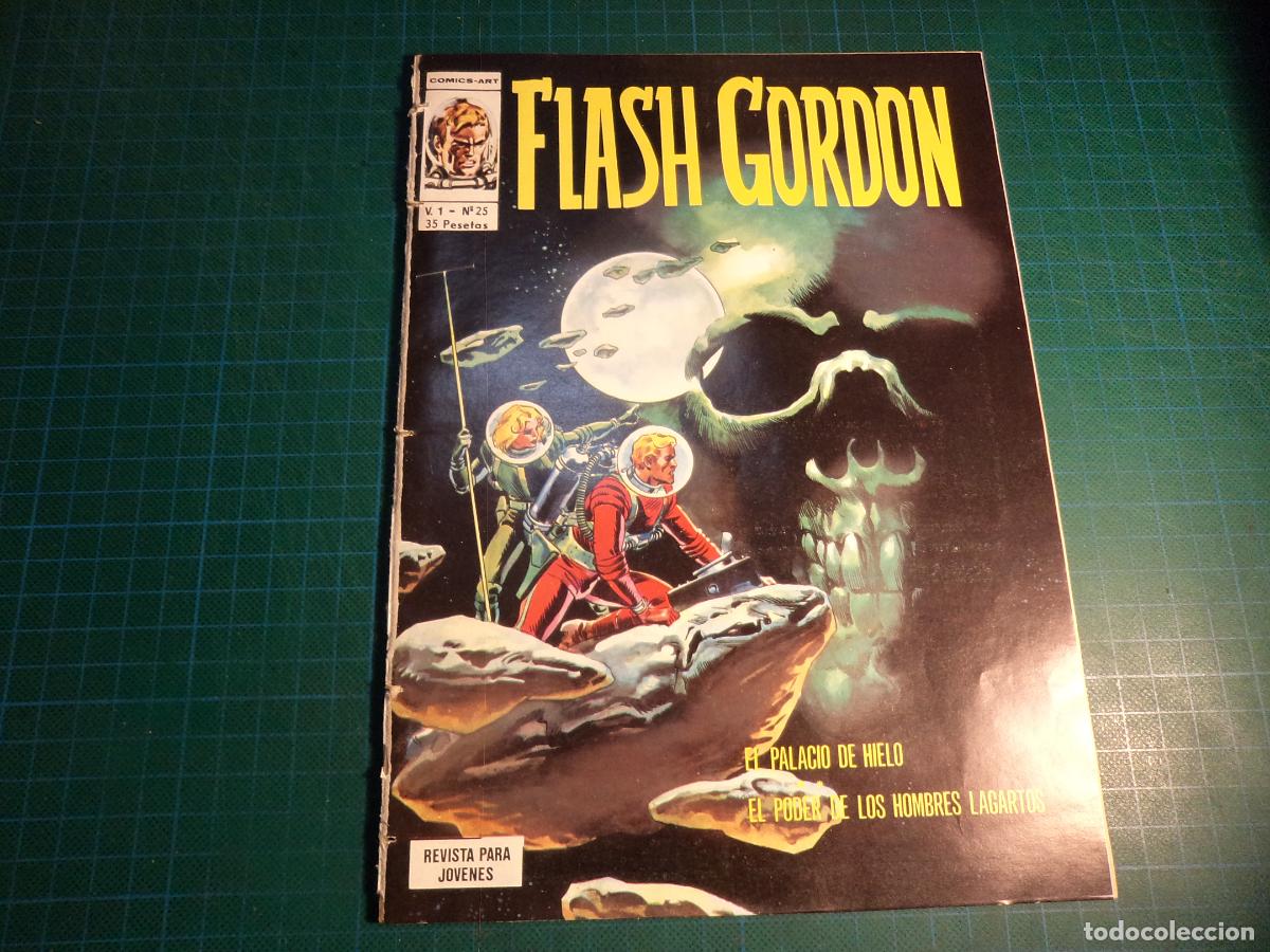 Comics: Flash Gordon Vol 1. N&ordm; 25. Vertice. Procede de encuadernacion. Lomo deteriorado. (Ref. 13-B)