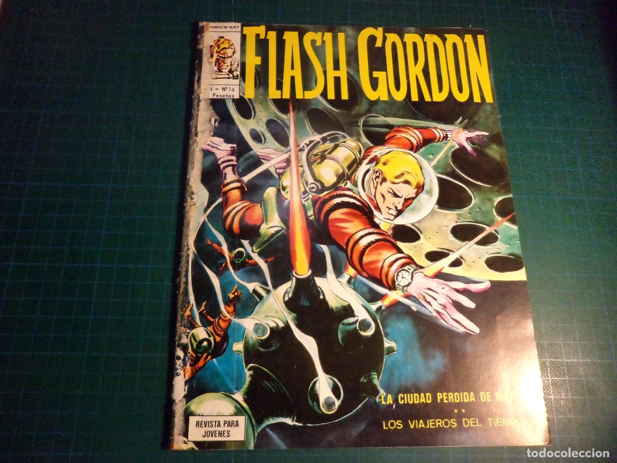 Comics: Flash Gordon Vol 1. N&ordm; 14. Vertice. Procede de encuadernacion. Lomo deteriorado. (Ref. 13-B)