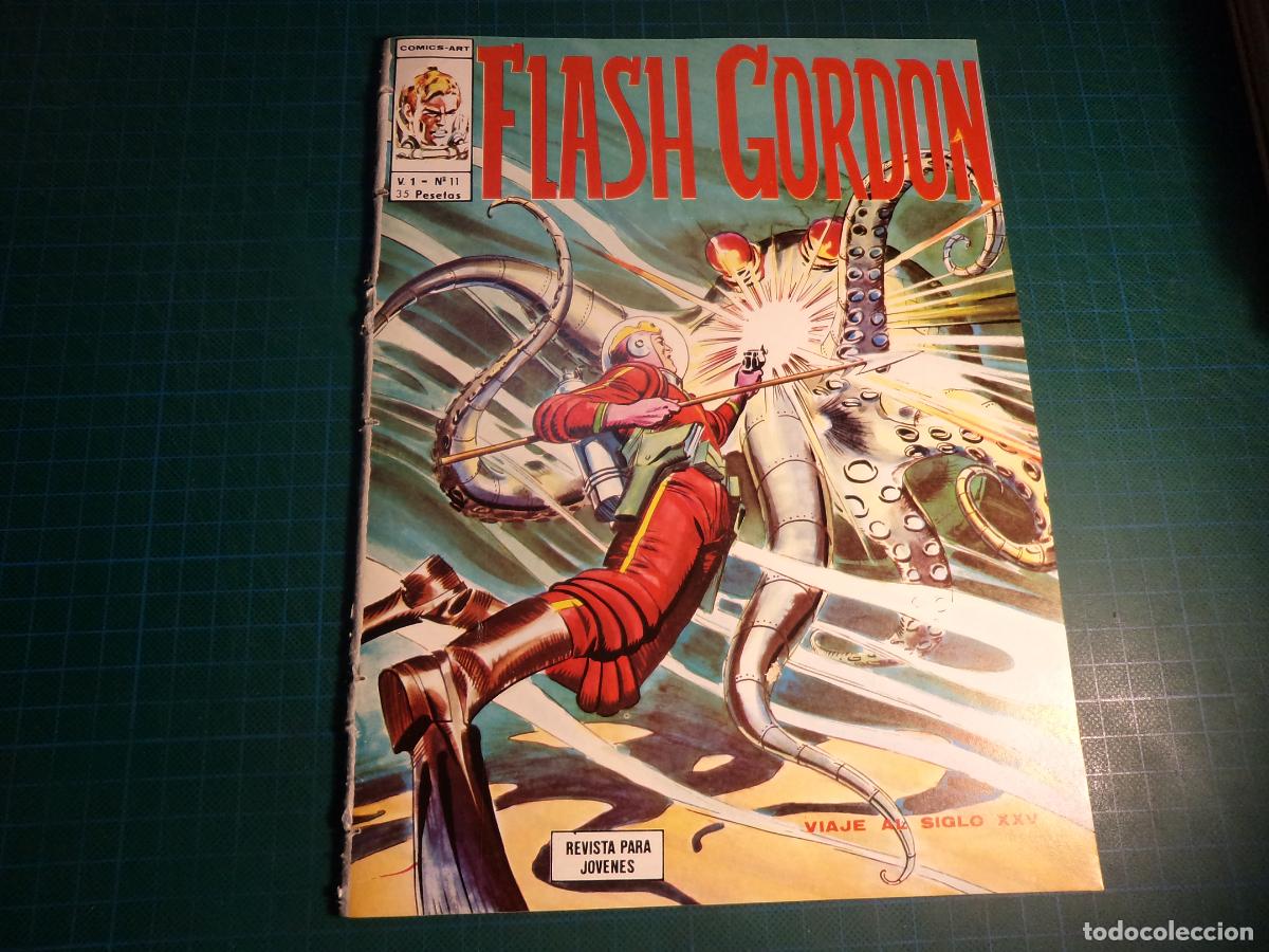 Comics: Flash Gordon Vol 1. N&ordm; 11. Vertice. Procede de encuadernacion. Lomo deteriorado. (Ref. 13-B)