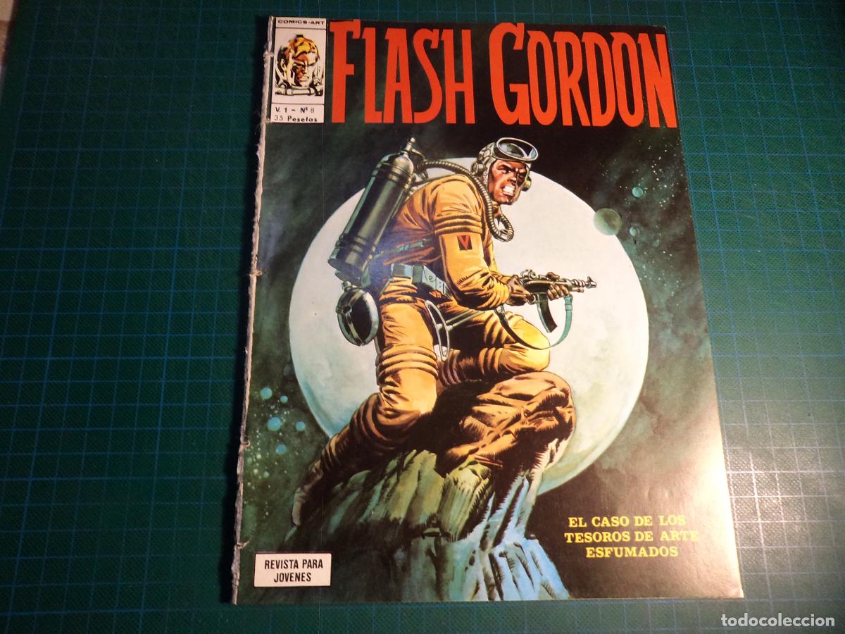 Comics: Flash Gordon Vol 1. N&ordm; 8. Vertice. Procede de encuadernacion. Lomo deteriorado. (Ref. 13-B)
