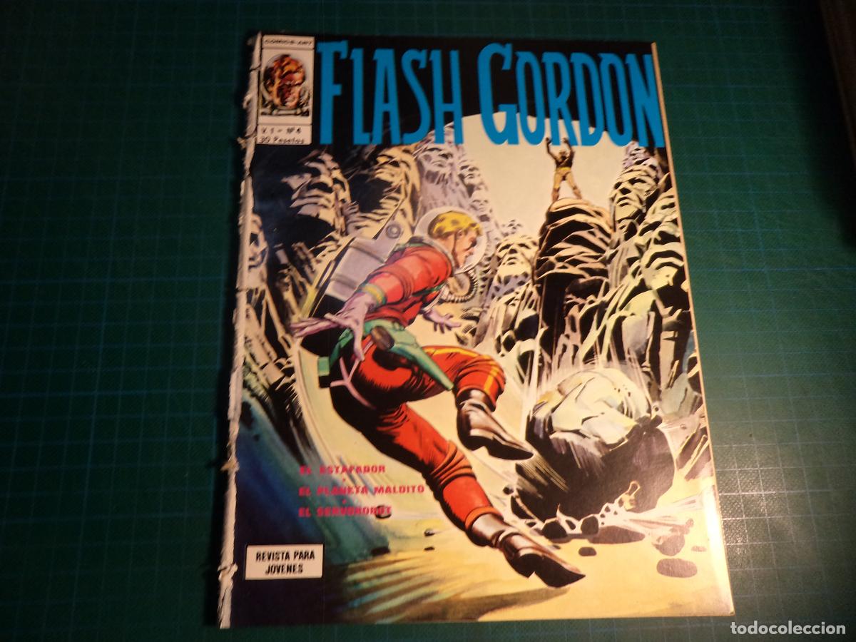 Comics: Flash Gordon Vol 1. N&ordm; 4. Vertice. Procede de encuadernacion. Lomo deteriorado. (Ref. 13-B)