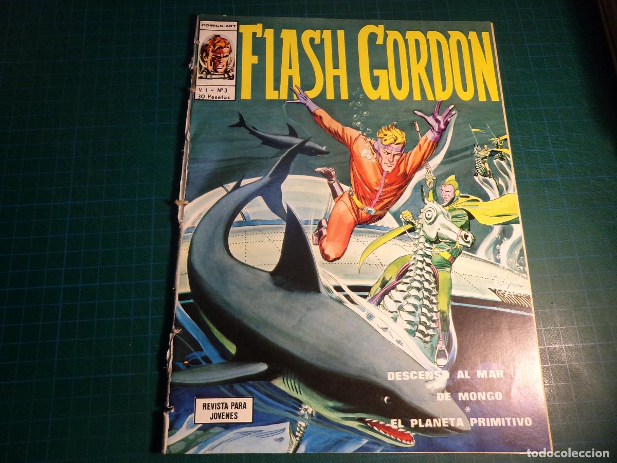 Comics: Flash Gordon Vol 1. N&ordm; 3. Vertice. Procede de encuadernacion. Lomo deteriorado. (Ref. 13-B)