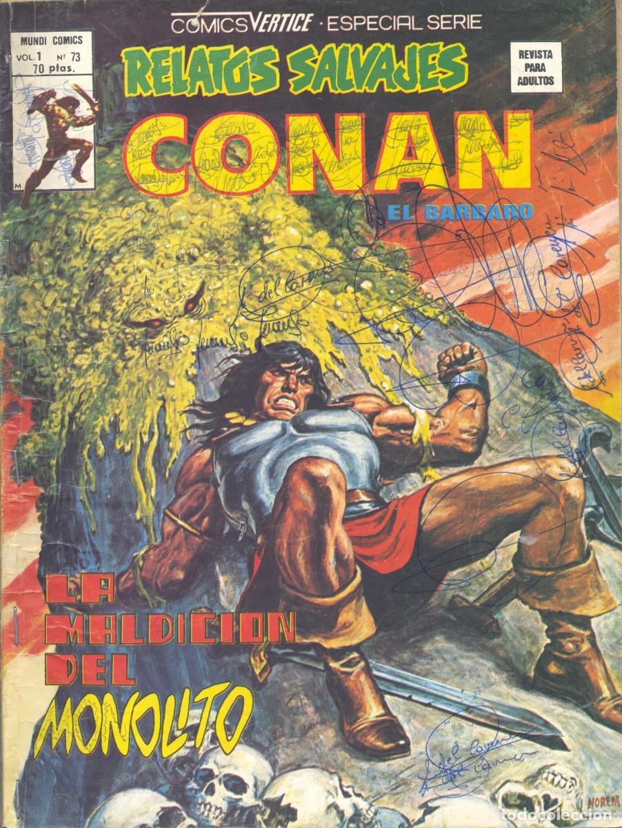 Comics: CONAN 73. RELATOS SALVAJES. EDITORIAL V&Eacute;RTICE, 1979. CON HISTORIETA SOLOMON KANE (CAJA 2)