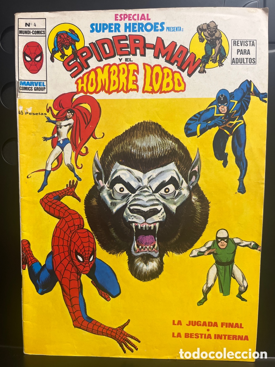 C&oacute;mics: ESPECIAL SUPER HEROES PRESENTA N.4 SPIDERMAN Y EL HOMBRE LOBO SPIDER MAN MUNDI-C&Oacute;MICS ( 1976 )