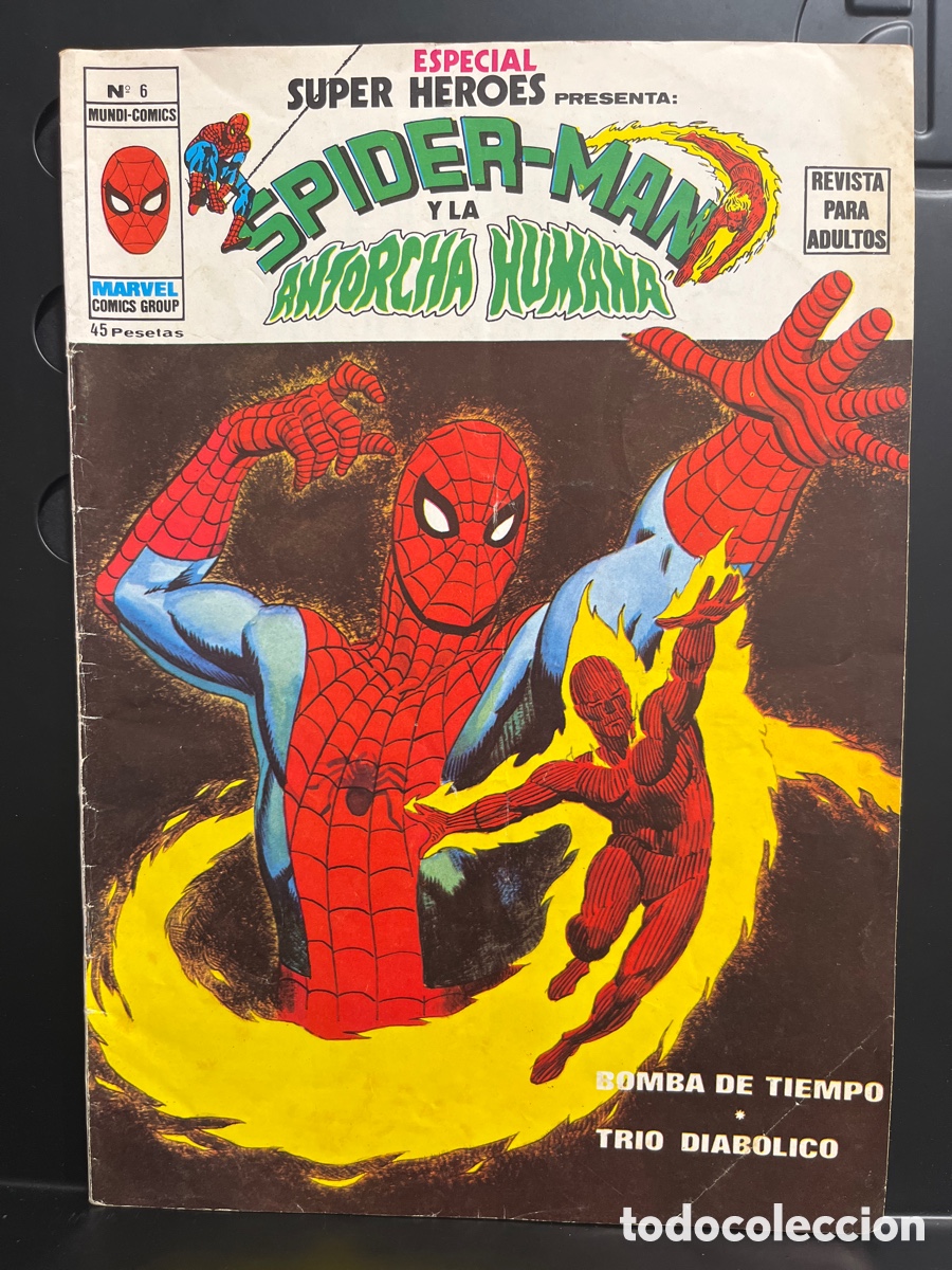 C&oacute;mics: ESPECIAL SUPER HEROES PRESENTA N.6 SPIDERMAN Y LA ANTORCHA HUMANA SPIDER MAN MUNDI-C&Oacute;MICS ( 1976 )