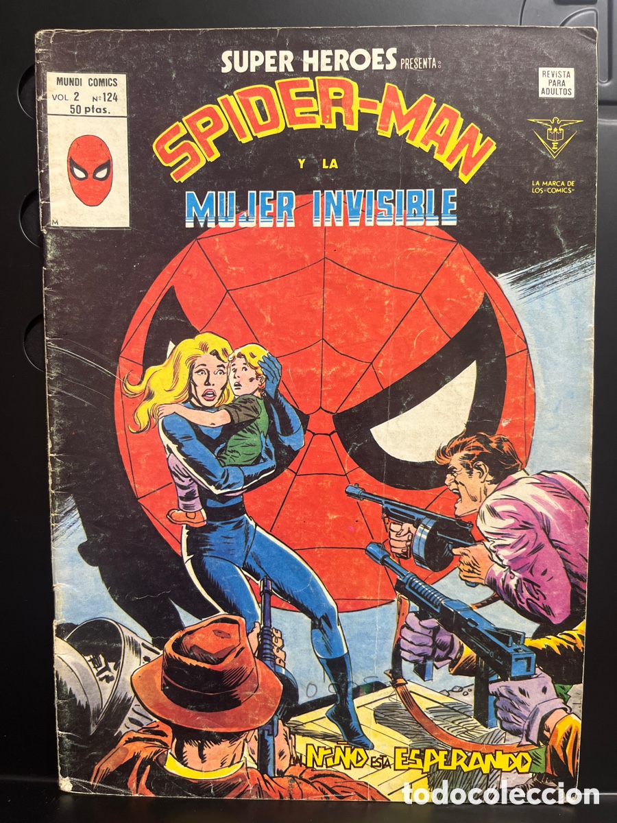 C&oacute;mics: SUPER HEROES PRESENTA VOL.2 N.124 SPIDERMAN Y LA MUJER INVISIBLE MUNDI-C&Oacute;MICS ( 1976/1980 )