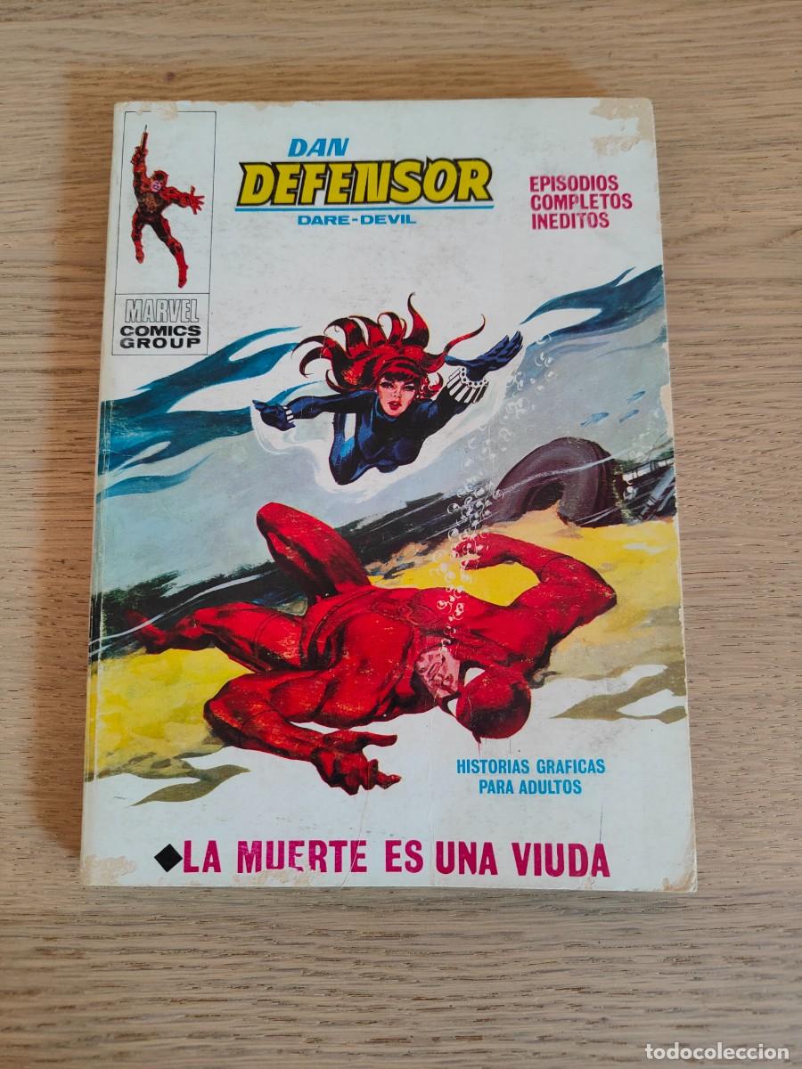 C&oacute;mics: Marvel Comic. V&eacute;rtice. Dan Defensor. Dare-Devil. La muerte es una viuda (negra). 1972