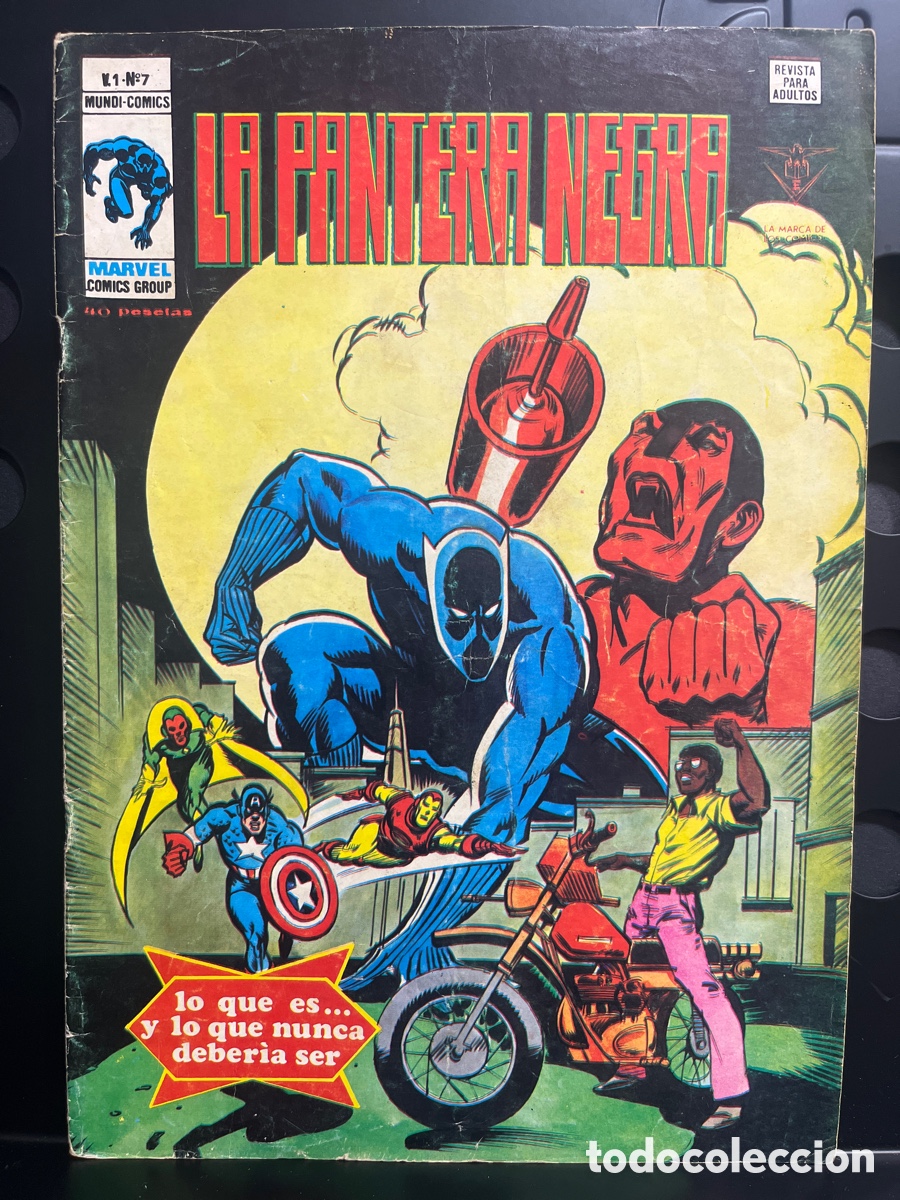 C&oacute;mics: LA PANTERA NEGRA VOL.1 N.7 LO QUE ES Y LO QUE NUNCA DEBER&Iacute;A SER MUNDI-C&Oacute;MICS ( 1978/1979 )