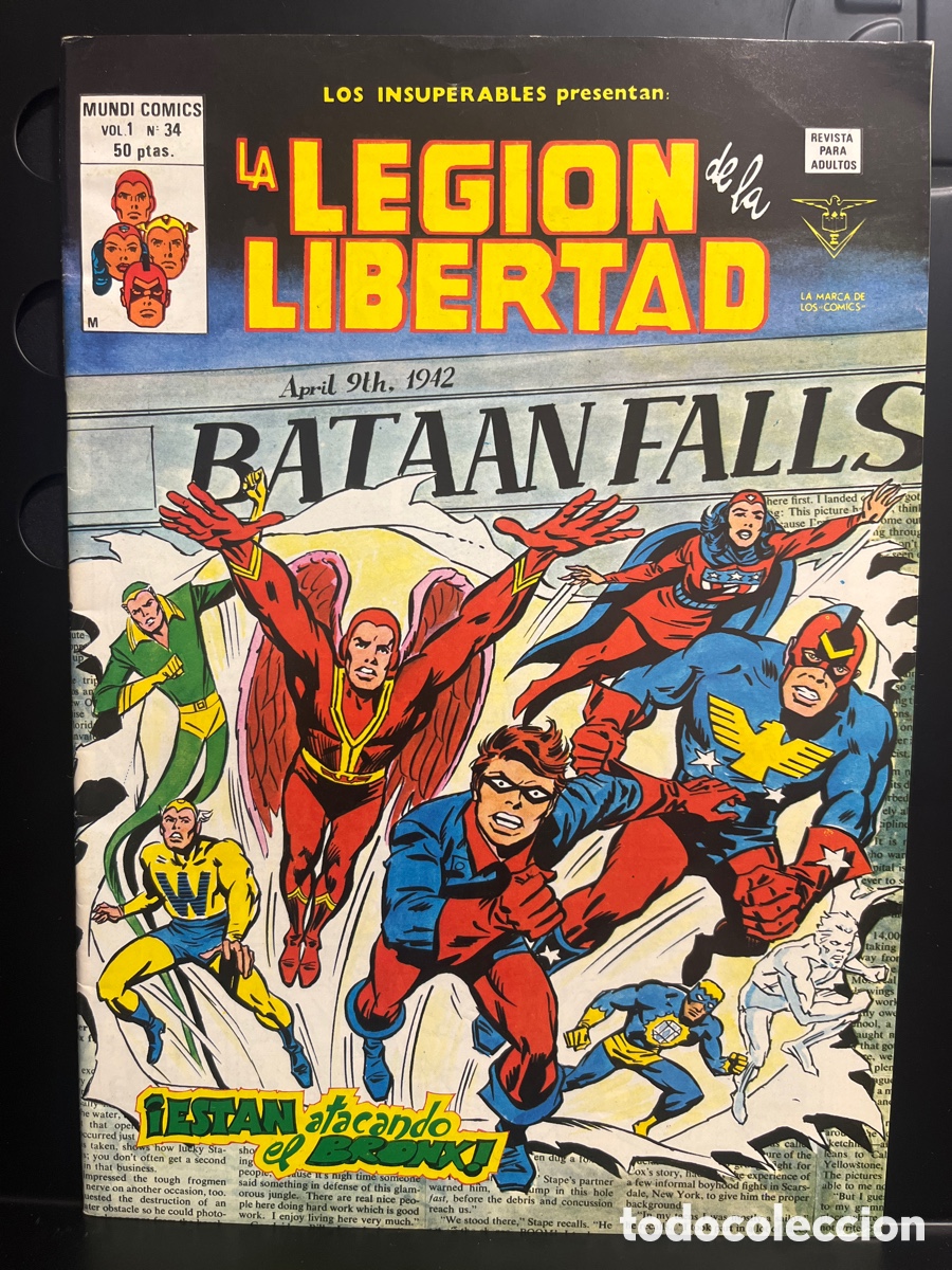C&oacute;mics: LOS INSUPERABLES PRESENTAN VOL.1 N.34 LA LEGI&Oacute;N DE LA LIBERTAD MUNDI-C&Oacute;MICS ( 1977/1980 )