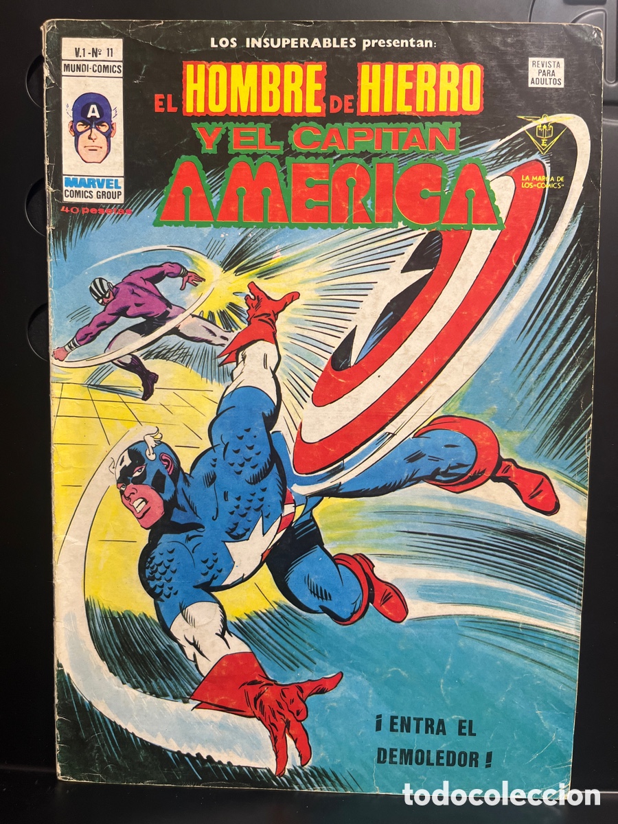 C&oacute;mics: LOS INSUPERABLES PRESENTAN VOL.1 N.11 EL HOMBRE DE HIERRO Y EL CAPIT&Aacute;N AM&Eacute;RICA MUNDIC&Oacute;MICS 1977/80