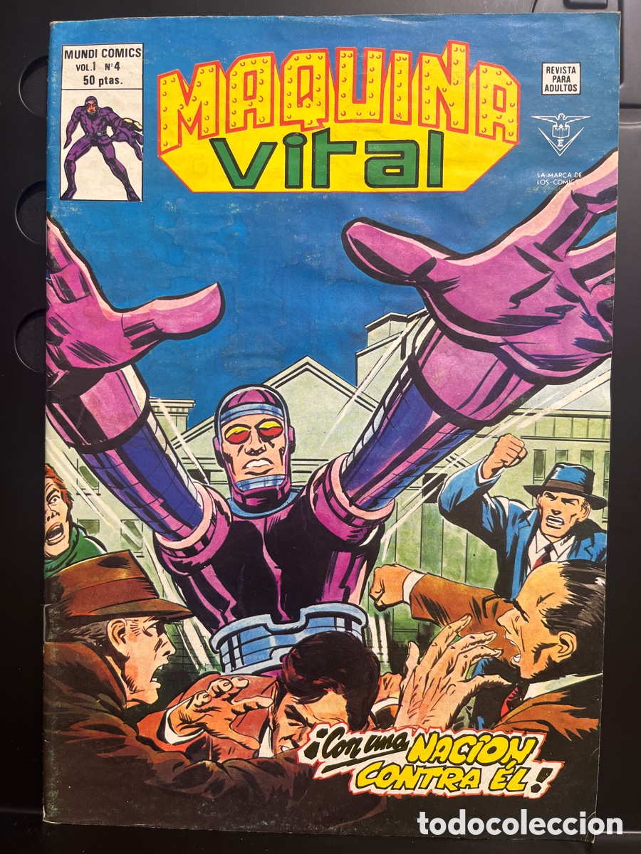 C&oacute;mics: M&Aacute;QUINA VITAL VOL.1 N.4 CON UNA NACI&Oacute;N CONTRA &Eacute;L MUNDI C&Oacute;MICS ( 1980 )