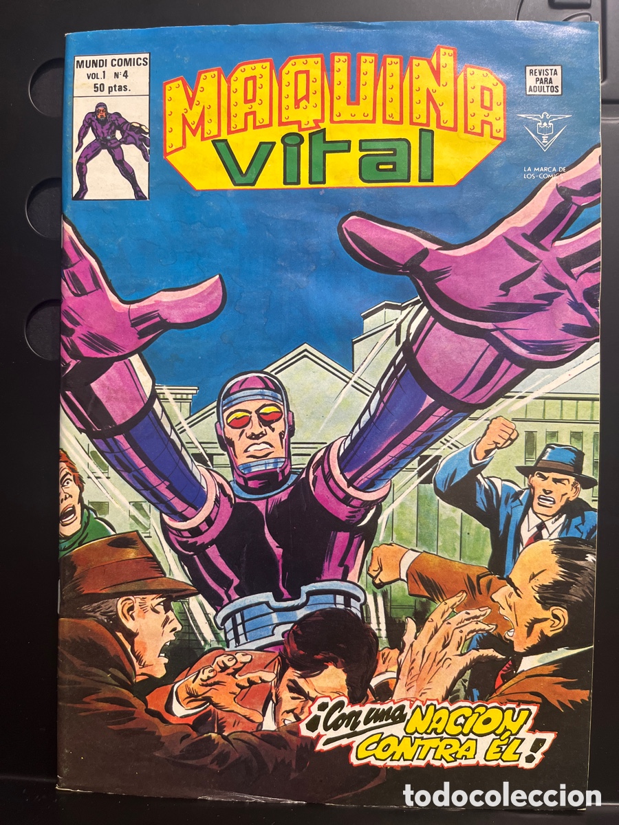 C&oacute;mics: M&Aacute;QUINA VITAL VOL.1 N.4 CON UNA NACI&Oacute;N CONTRA &Eacute;L MUNDI C&Oacute;MICS ( 1980 )