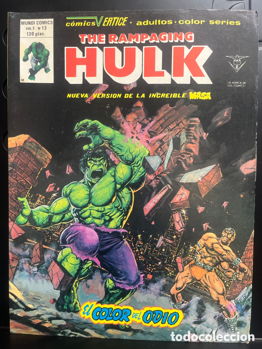 C&oacute;mics: THE RAMPAGING HULK VOL.1 N.13 EL COLOR DEL ODIO MUNDI C&Oacute;MICS ( 1978/1980 )