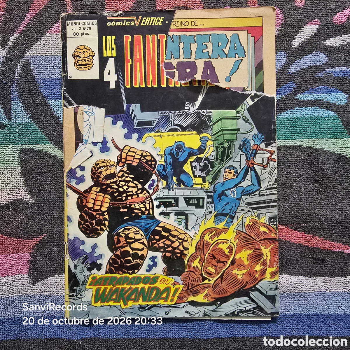 C&oacute;mics: MUNDI COMICS VOL. 3, 29, LOS 4 FANT&Aacute;STICOS: &iexcl;ATRAPADOS EN WAKANDA! (VERTICE)