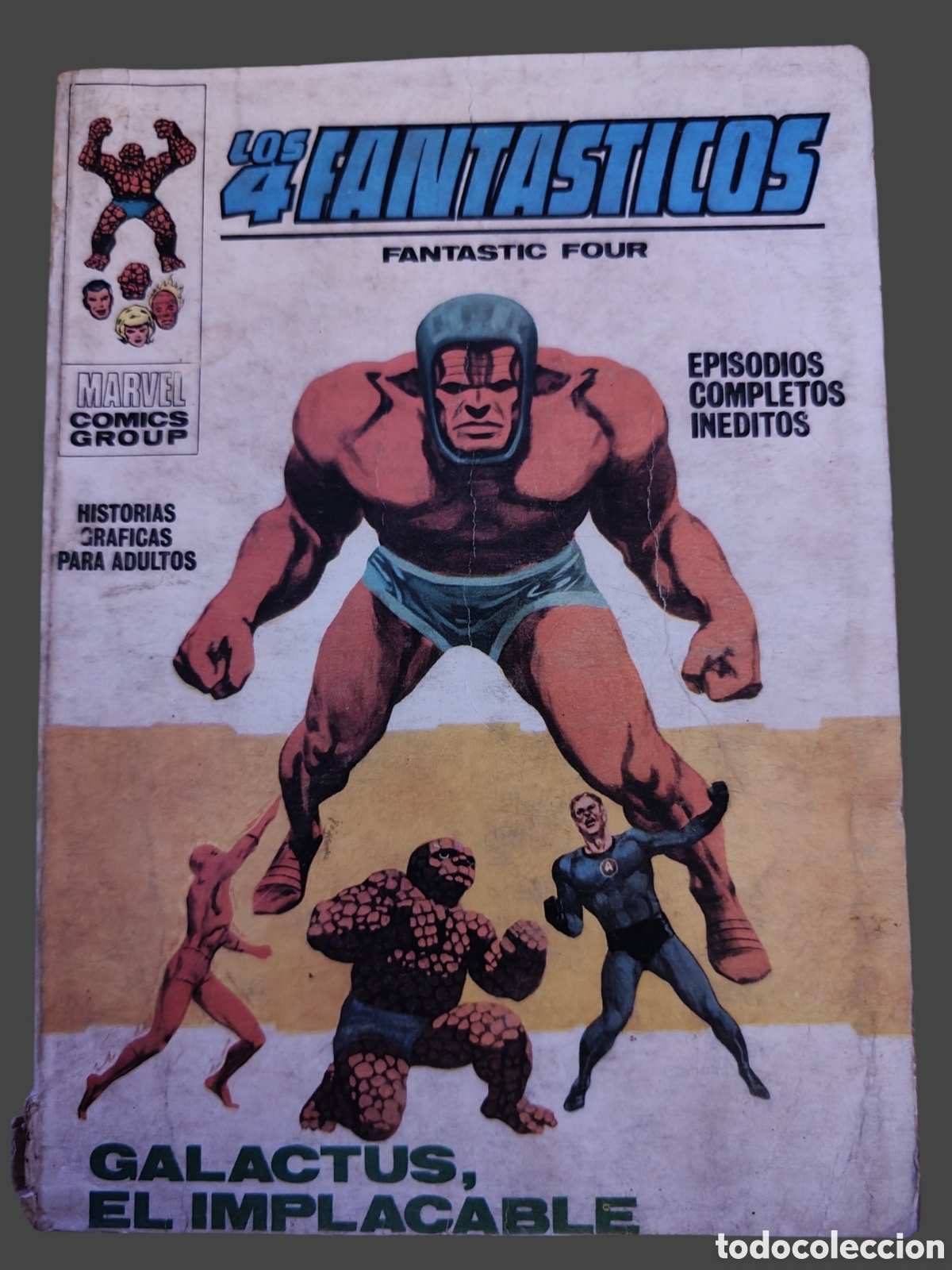 C&oacute;mics: Los 4 Fant&aacute;sticos Vol. 1 N&ordm; 35: Galactus, el implacable - Ediciones V&eacute;rtice (1971) - Formato Taco