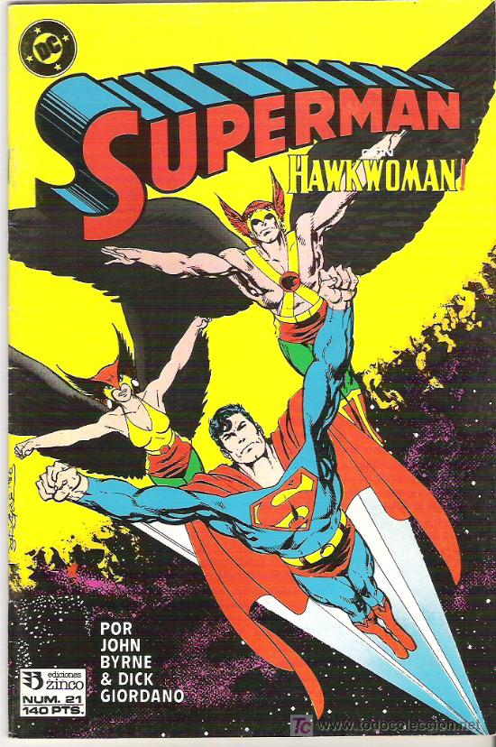 C&oacute;mics: SUPERMAN - HAWKWOMAN ** NUM 21 ** JUNIO DE 1987**EX - Foto 1
