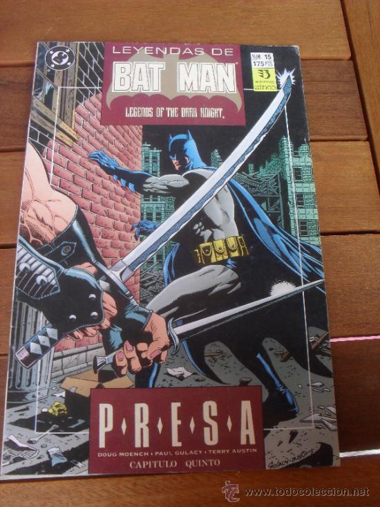 C&oacute;mics: LEYENDAS DE BATMAN N&ordm; 15. PRESA. CAPITULO QUINTO. EDICIONES ZINCO. DC COMICS. - Foto 1