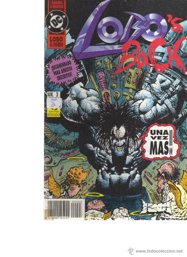 C&oacute;mics: Lobos Back N&ordm; 3 Ed. Zinco - CJ36 - Foto 1