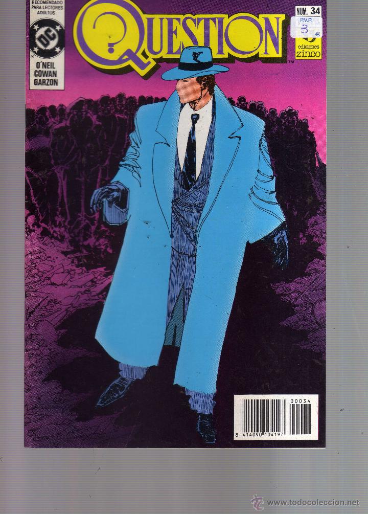 C&oacute;mics: Question N&ordm; 34 Ed. Zinco - CJ85 - Foto 1