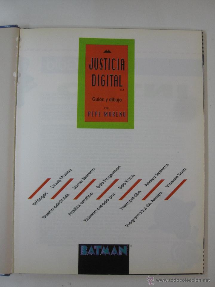 C&oacute;mics: BATMAN. JUSTICIA DIGITAL. PEPE MORENO. EDICIONES ZINCO 1990. - Foto 2