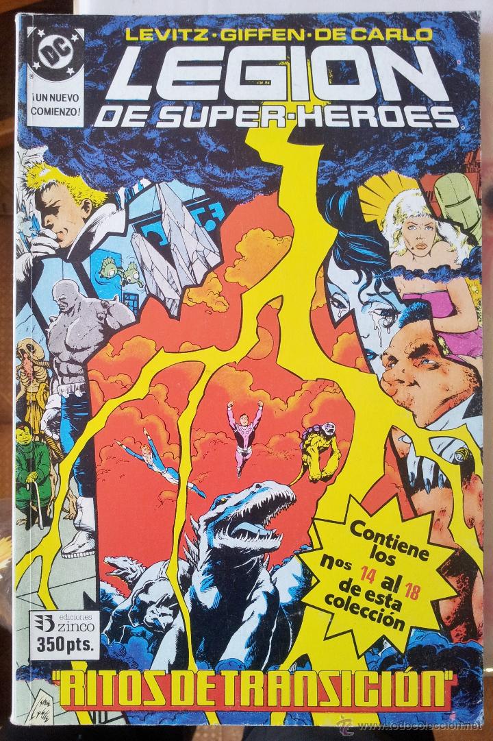 Comics: LEGI&Oacute;N DE SUPER-HEROES, TOMO 3, CONTIENE LOS N&ordm;s. 14 AL 18, EDICIONES ZINCO 1988.