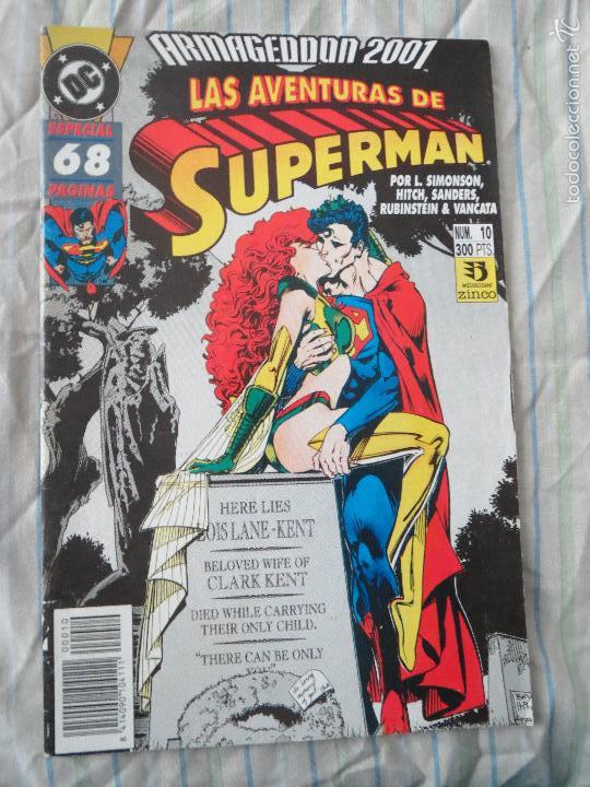 C&oacute;mics: COMIC SUPERMAN NUMERO 10 ARMAGEDDON 2001 ( LAS AVENTURAS DE SUPERMAN ) EDICIONES ZINCO - Foto 1