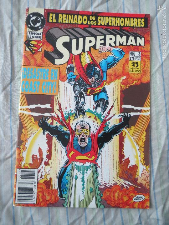 C&oacute;mics: COMIC SUPERMAN NUMERO 3 EL REINADO DE LOS SUPER HOMBRES EDICIONES ZINCO - Foto 1