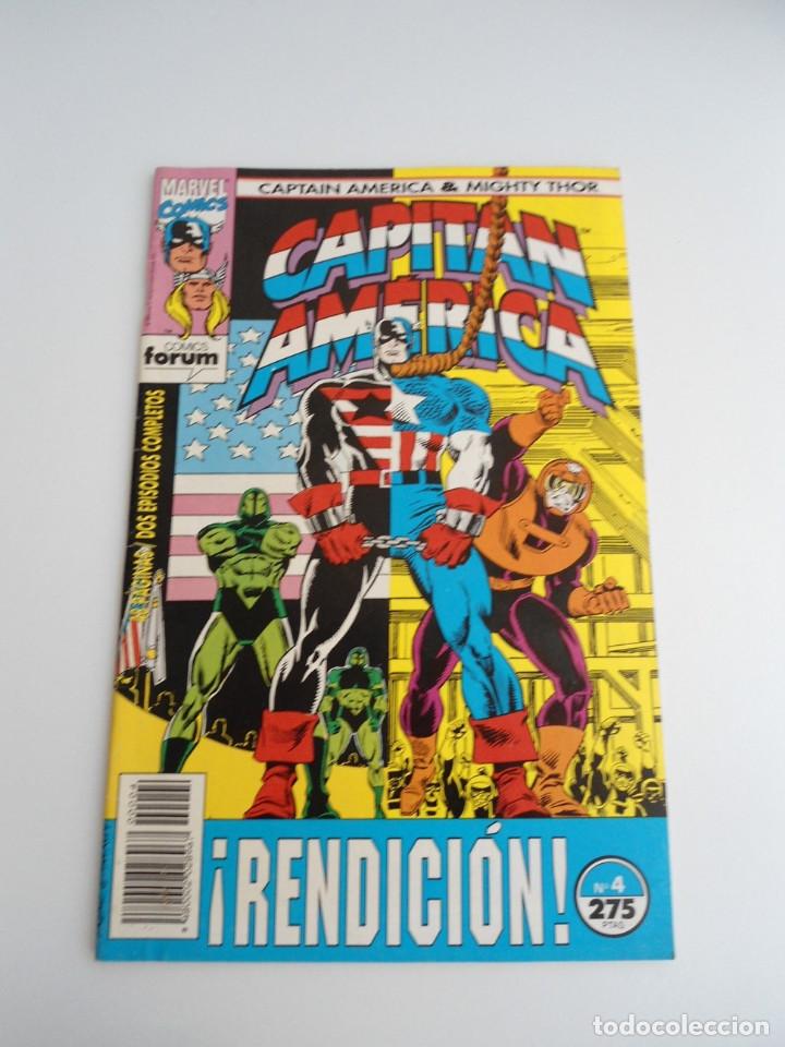 C&oacute;mics: CAPITAN AMERICA Y THOR EL PODEROSO  n&ordm; 4 - &iexcl;RENDICION!- COMICS FORUM PLANETA - 1993 - Foto 1